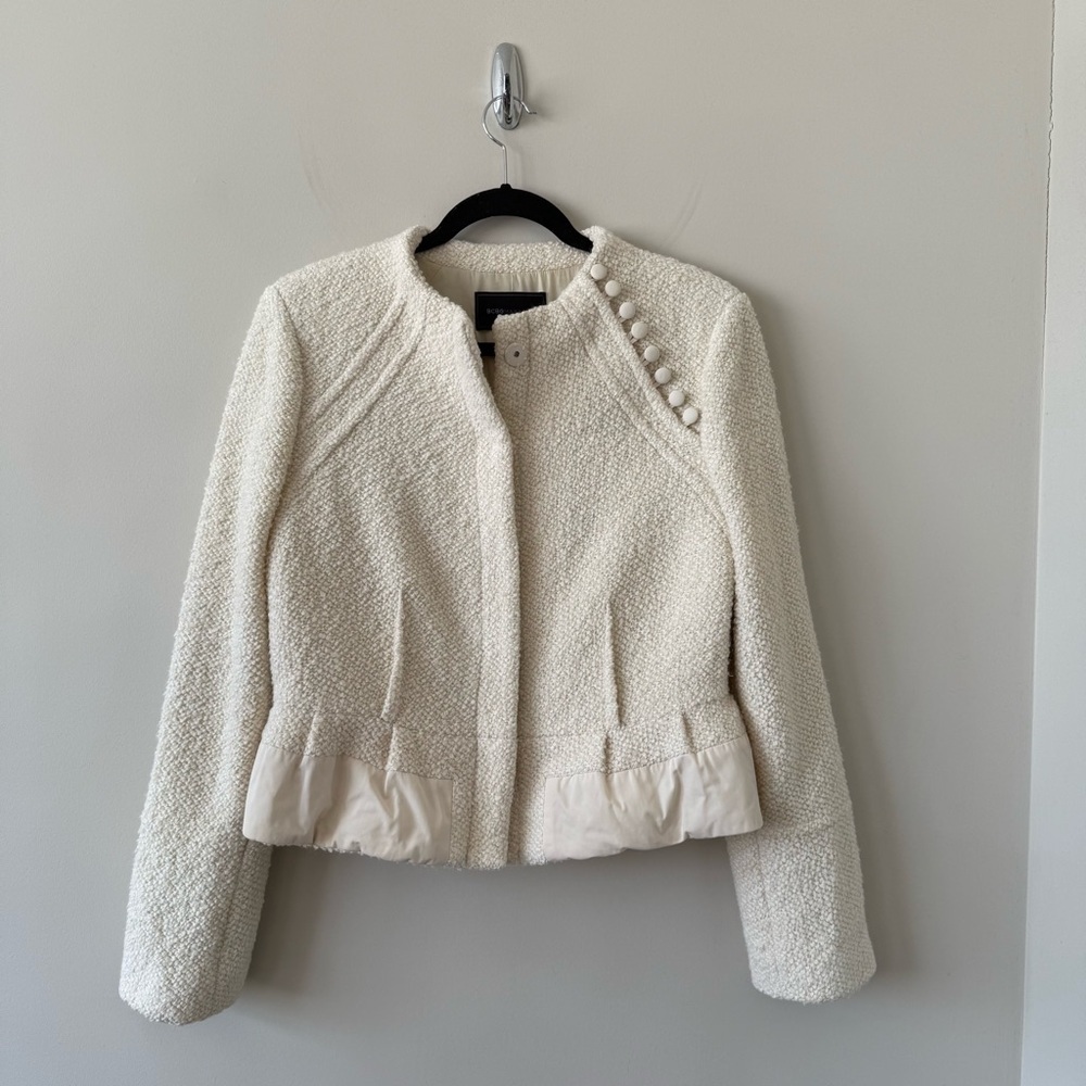 BCBGMaxAzria Cream Teddy Jacket